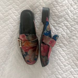 Velvet Loafer Mules